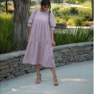 Aly Daly Val Mauve Textured Full Dress